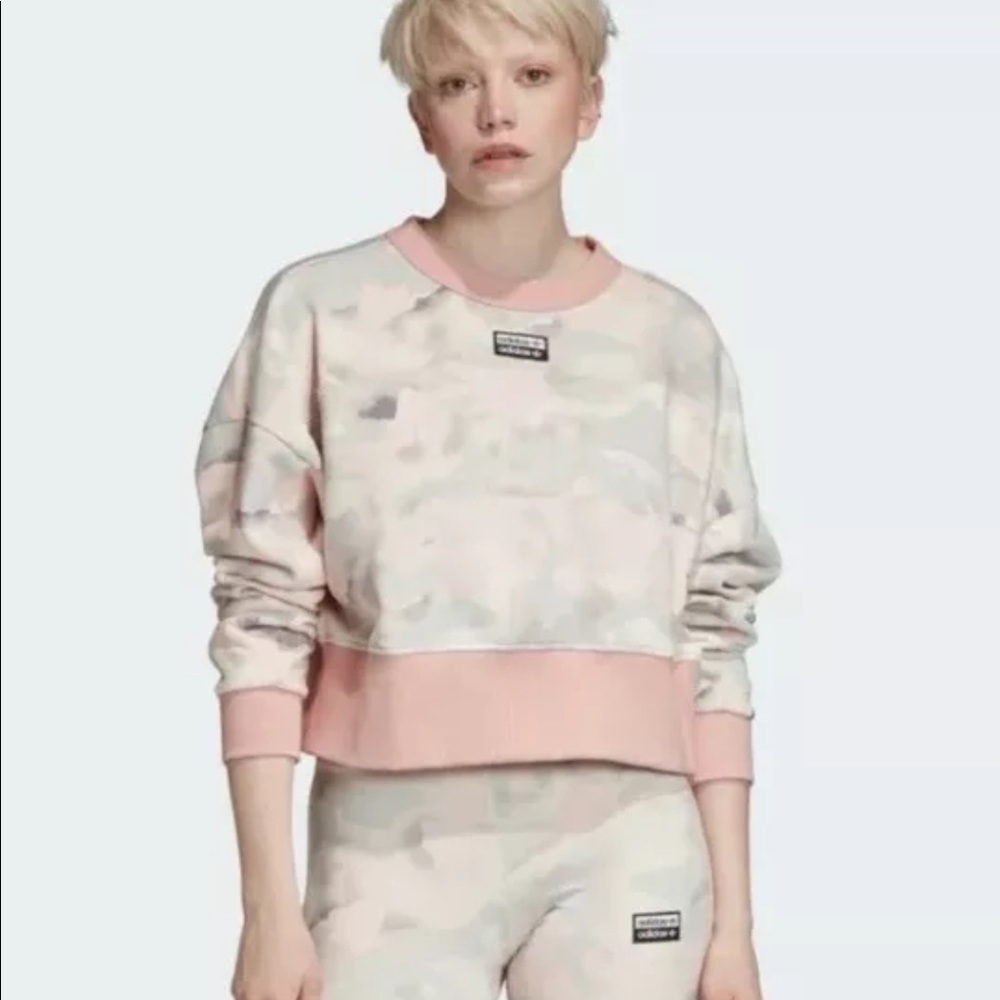 Adidas Originals Camo Crop Sweatshirt